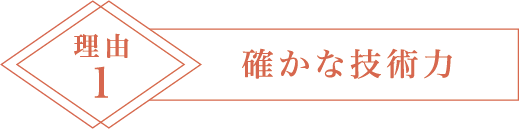 理由1 確かな技術力